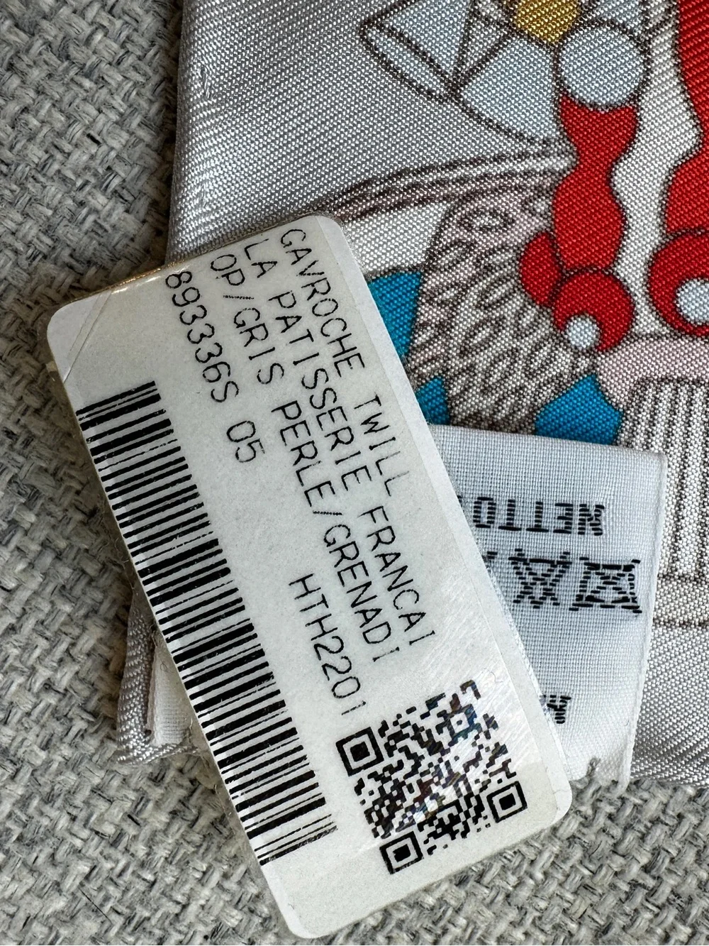 Hermes La Patisserie Francaise scarf 45